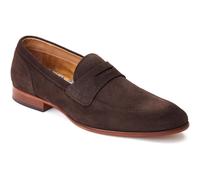 Base London Bruno Leather Mens Burnt Brown Loafers - Size UK 11