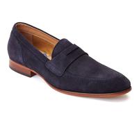 Base London Bruno Leather Mens Navy Loafers - Size UK 8