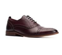 Base London Cast LEATHER Mens - Burgundy - Size UK 8