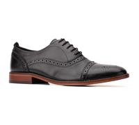 Base London Cast Waxy Leather Men's Black Brogues Shoes UK 7
