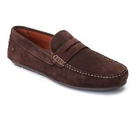 Base London Collins Leather Mens Dark Brown Loafers - Size UK 10