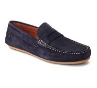 Base London Collins Leather Mens Navy Loafers - Size UK 7