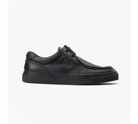 Base London Dalston Mens Leather Lace-Up Comfort Casual Black Moccasins