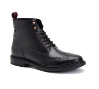 Base London Dealer Leather Men's Black Ankle Boots UK 8