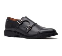 Base London Diablo Mens Formal Slip On Shoes Monk Tan Buckle Strap Double Waxy