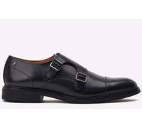 Base London Mens Diablo Waxy Black Leather Double Monk Strap Shoes UK 12
