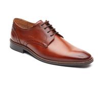 Base London Eton Lace Up Leather Mens Burnt Tan Lace-Up Shoes - Size UK 8