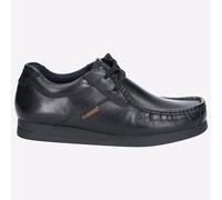 Base London 'Event Waxy Wallaby' Lace Up Black Shoes