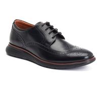 Base London Men's Brogues Flight Leather Black UK 10