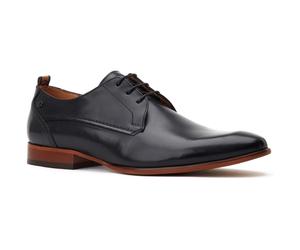 Base London Gambino Excel Leather Mens Black Lace-Up Shoes - Size UK 14