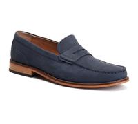 Men's Base London Garfield Leather Men's Navy Loafers - Size: 11