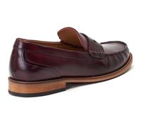 Men's Base London Garfield Leather Men's Bordo Loafers - Red - Size: 7