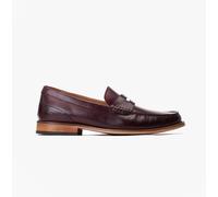 Base London Men's Garfield Penny Loafer in Wine | Size: 11 Base London Wine 11