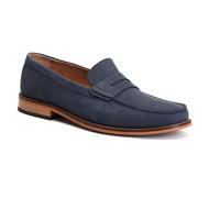 Base London Garfield Navy Leather Male Mens Classic Slip On Shoes