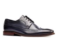 Base London Havisham Leather Mens Navy Derby Shoes - Size UK 6