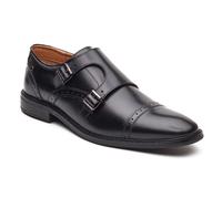 Base London Henley Monk Leather Mens Black Double Shoes - Size UK 10