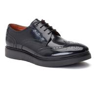 Base London Joe Leather Mens Black Brogues Shoes - Size UK 11
