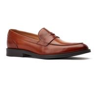 Base London Mens Kennedy Washed Tan Leather Penny Loafers UK 7