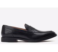 Base London Men's Kennedy Leather Penny Loafers Waxy Black Slip-On UK 11