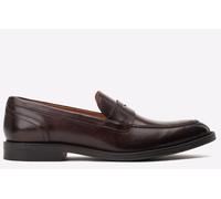 Base London Mens Kennedy Washed Brown Leather Penny Loafers UK 8
