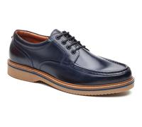 Base London Langdon Leather Mens Navy Boat Shoes - Size UK 6