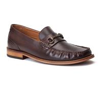 Base London Madison Leather Mens Burnt Tan Loafers - Size UK 12