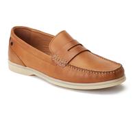 Men's Base London Marlin Leather Men's Burnt Tan Loafers - Brown - Size: 7