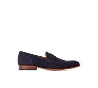 Base London Mens Bruno Classic Slip On Loafers, Navy, Size 7, Men Navy