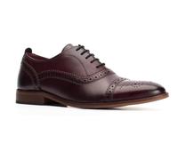 Base London Mens Cast Washed Lace Up Leather Brogue Shoe FS6956
