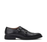 Base London Mens Diablo Waxy Black Leather Double Monk Strap Shoes UK 12