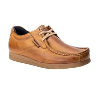 Base London Mens Event Waxy Leather Shoes (6 UK) (Suede/Tan)