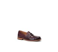 Base London Men's Garfield Penny Loafer in Wine | Size: 11 Base London Wine 11