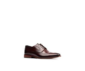 Base London Men's Havisham Plain Toe Derby Shoe in Brown | Size: 10 Base London Brown 10