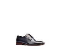 Base London Men's Havisham Plain Toe Derby Shoe in Navy | Size: 7 Base London Navy 7