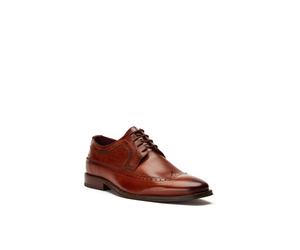 Base London Men's Havisham Plain Toe Derby Shoe in Tan | Size: 8 Base London Tan 8