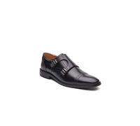 Base London Men's Henley Double Monk Shoe in Black | Size: 7 Base London Black 7