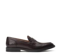 Base London Men's Kennedy Penny Loafers – Washed Brown Leather – UK 12