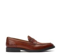 Base London Mens Kennedy Washed Tan Leather Penny Loafers UK 10