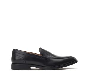 Base London Mens Kennedy Waxy Black Leather Penny Loafers UK 12
