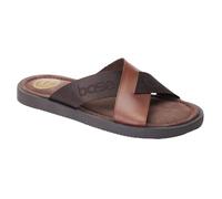 Men's Base London Webb Leather Men's Burnt Brown Sandals - Size: 12