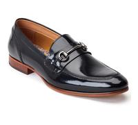 Base London Russo Leather Mens Black Loafers - Size UK 11