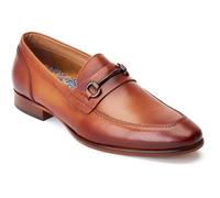 Base London Russo Leather Mens Burnt Tan Loafers - Size UK 12