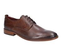 Base London Script Washed Leather Men's Brown Oxford Shoes UK 9