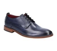 Base London Script Washed LEATHER Mens - Navy - Size UK 7