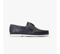 Base London Stern Leather Men's Navy Boat Shoes