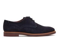 Base London Strand Mens Leather Lace-Up Almond Toe Navy Derby Shoes