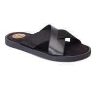 Base London Webb Leather Mens Black Sandals - Size UK 10