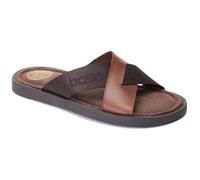 Base London Webb Leather Mens Burnt Brown Sandals - Size UK 12