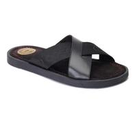 Base London Webb Leather Men's Black Sandals - UK 11 / EU 45 / US 12