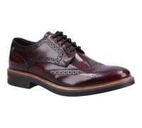 Base London Woburn Excel Leather Mens Bordo Brogues Shoes - Wine - Size UK 14
